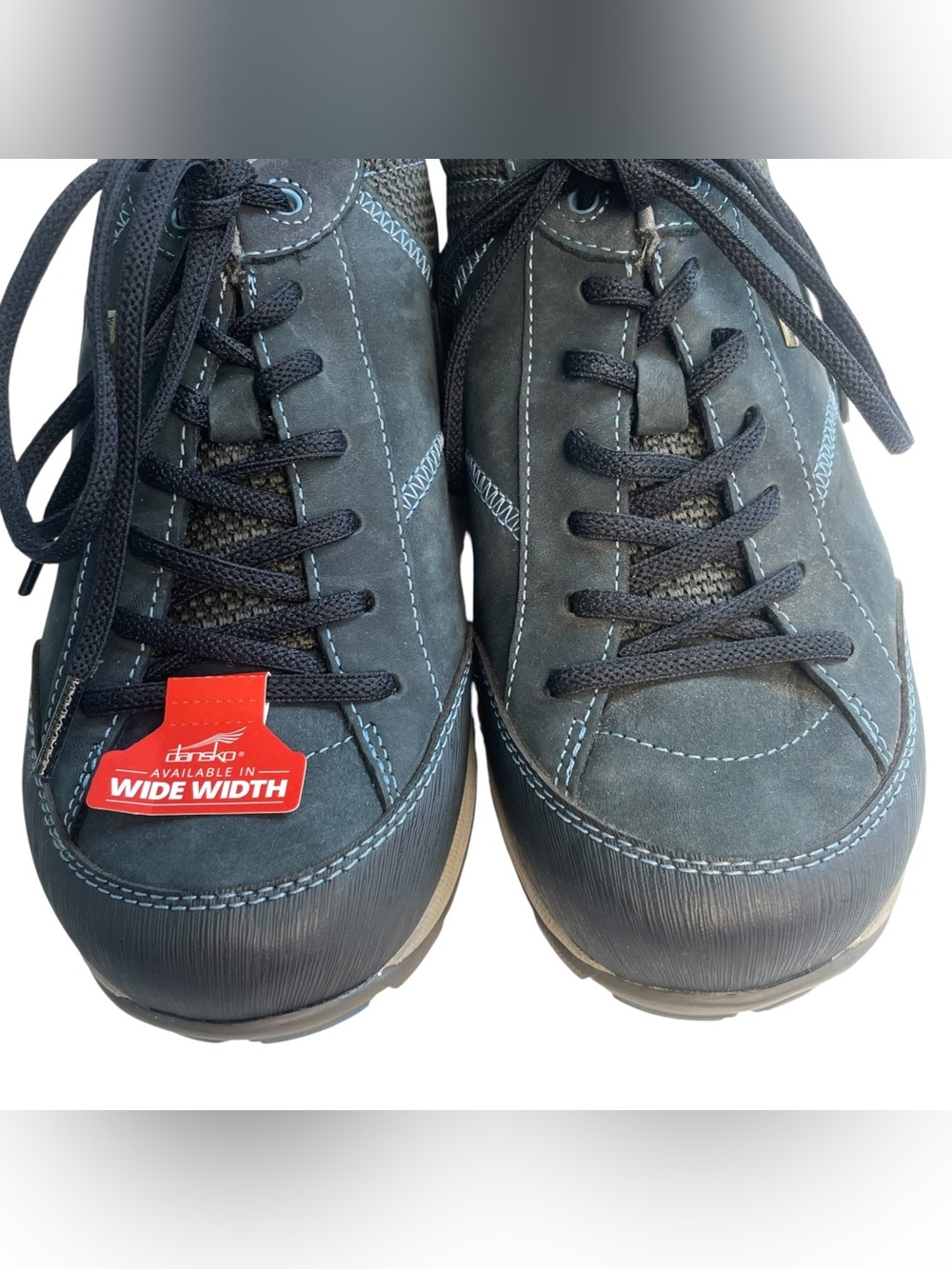 Dansko Women's Paisley Sneakers Navy Blue Leather Vibram Soles Size 10-10.5 Wide - Picture 3 of 14